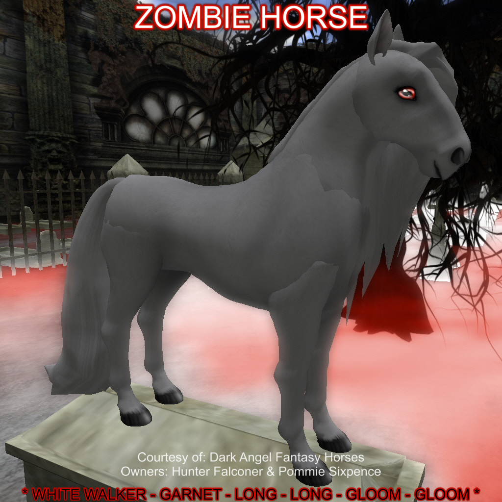 Dark Angel and Heavenly Angel Fantasy Horses ZOMBIE HORSE