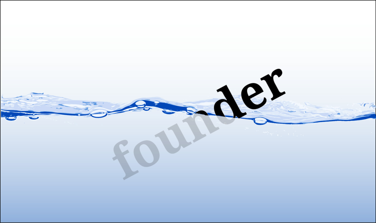 Titanic founders because of its founders; Founder vs Flounder Make