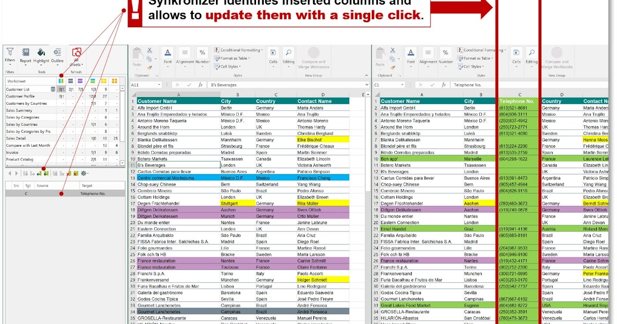 How to compare two excel files for differences highlight