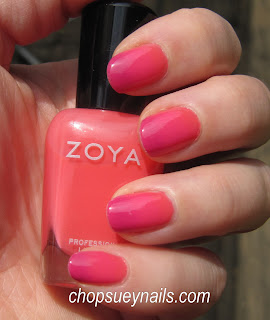 Zoya Maya and Zoya Areej Sponge Gradient Nail Art