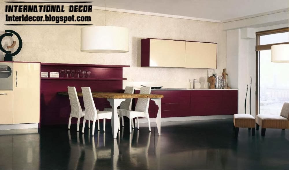 Interior Design 2014: Purple Kitchen interior design and Contemporary