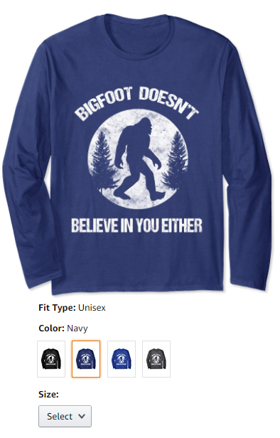 Bigfoot Doesn't Believe In You Either shirt distressed big Long Sleeve T-Shirt Bigfoot Doesn't Believe In You Either shirt distressed big Long Sleeve T-Shirt