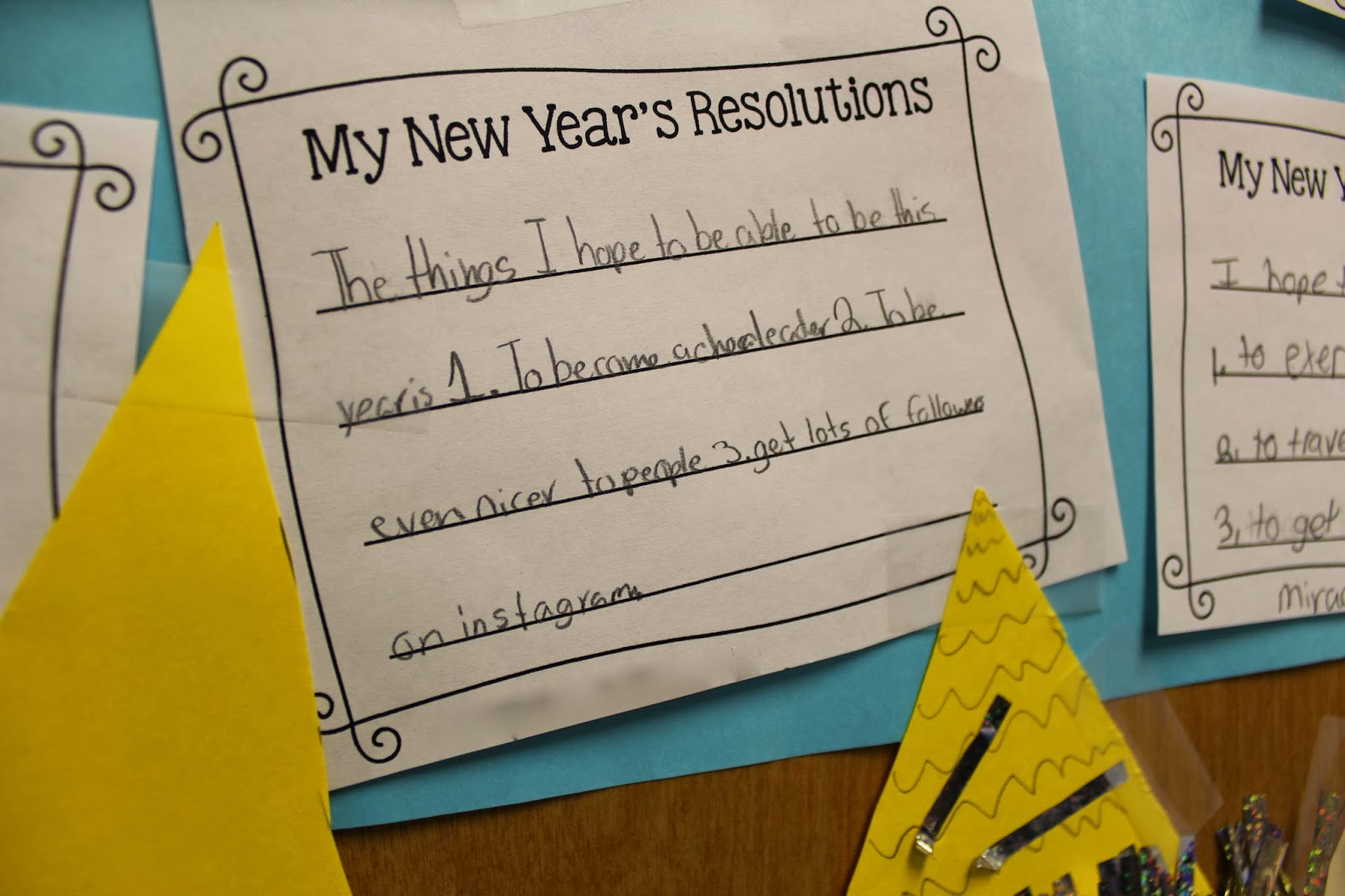 Life in First Grade: New Year's Resolutions Activity and Winter Centers