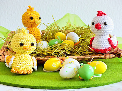 amigurumi crochet Easter Chicklet and Ducklings