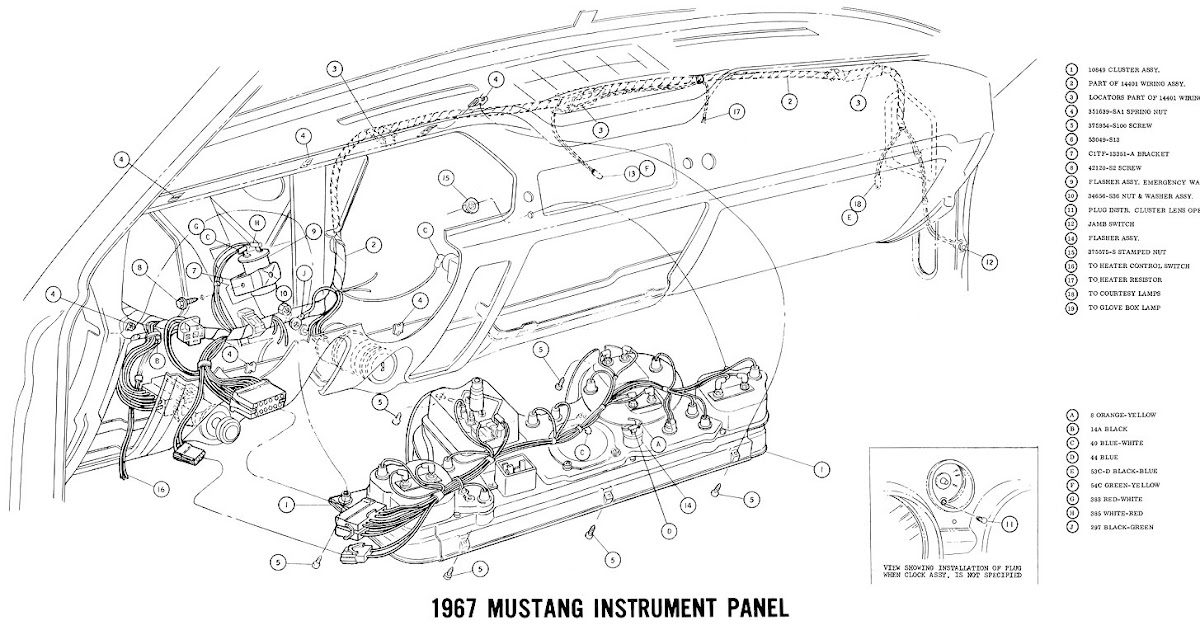 Free Auto Wiring Diagram: 1967 Ford Mustang Instrument Panel auto electrical wiring diagram free download 