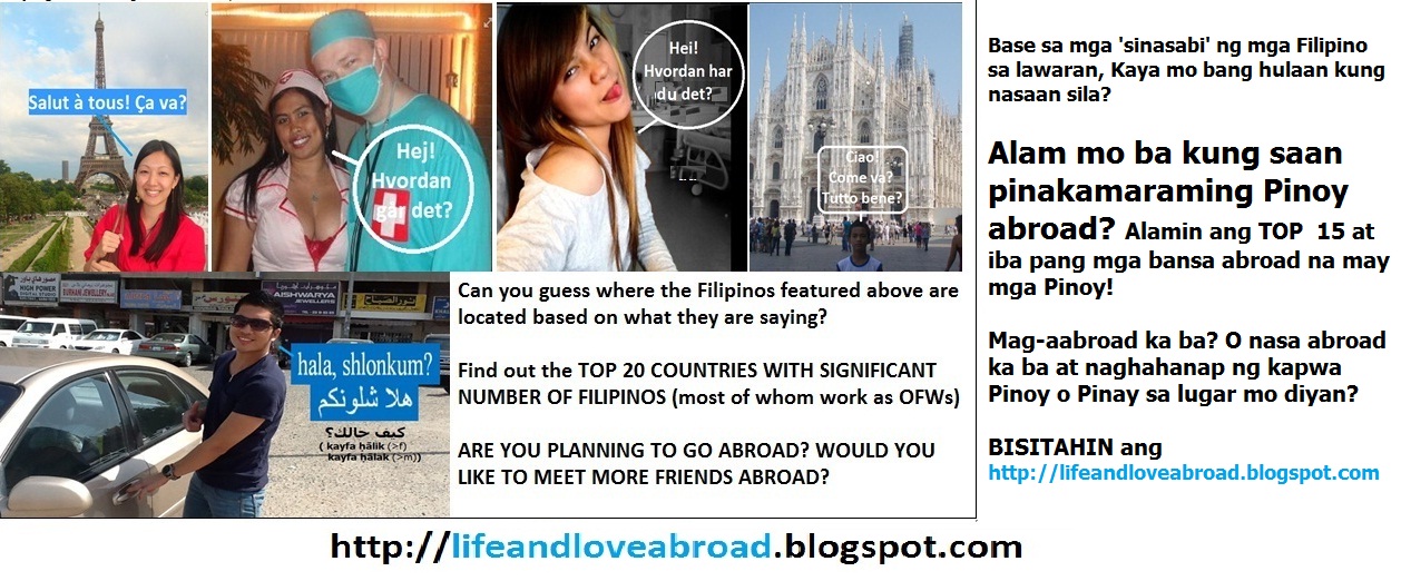 Life and Love Abroad : TOP 15 COUNTRIES WITH SIGNIFICANT FILIPINO