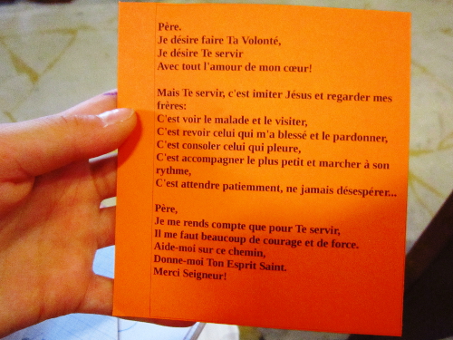 Liturgie parole enfants : Je rends service. Prière