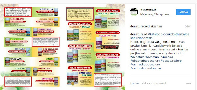 Paket Obat Herbal De Nature Indonesia