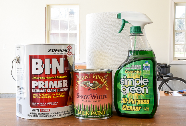 Supplies needed to paint over dark stained wood furniture