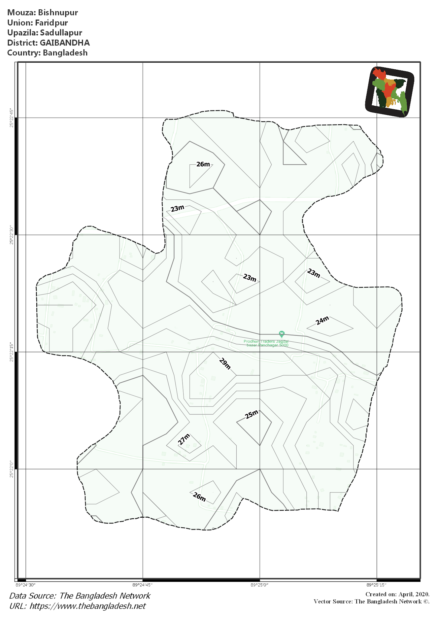 Map of Bishnupur Mouza of Sadullapur Upazila, GAIBANDHA Map of Bishnupur Mouza of Sadullapur Upazila, GAIBANDHA, Bangladesh.