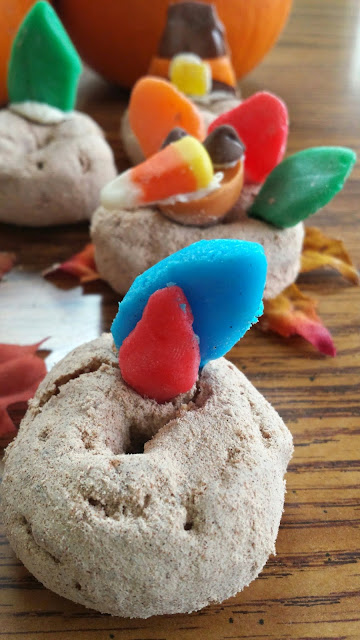 close up indian headdress thanksgiving donut