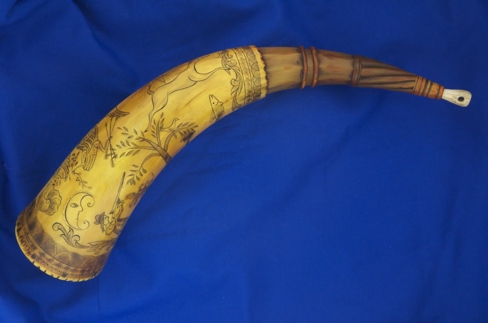 Judson Brennan Alaskan Longrifle Artisan Engraved Powder Horn