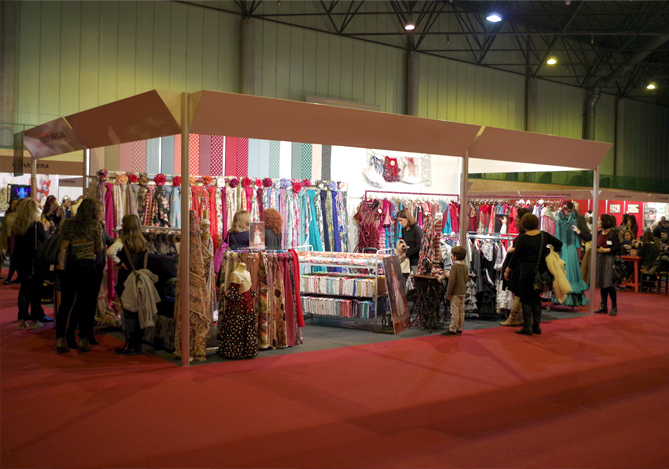 Expositor de tejidos del salón 