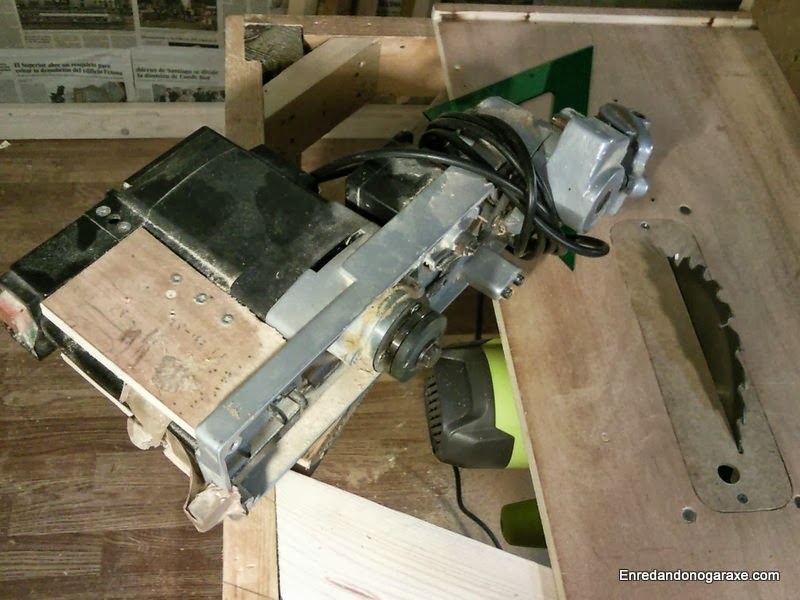 Brazo de la ingletadora y nueva sierra de mesa, enredandonogaraxe.com