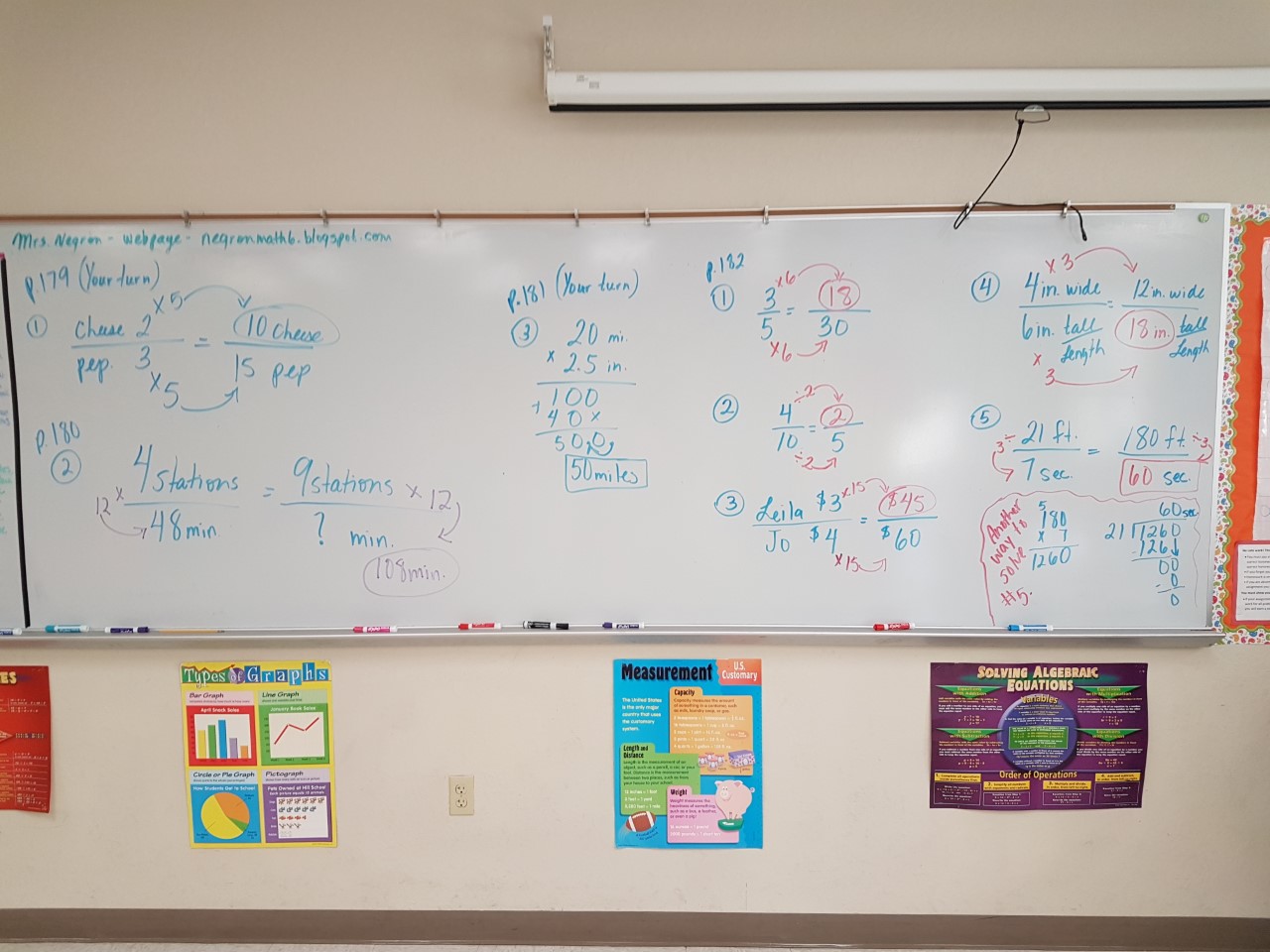 Mrs negron 6th grade math class solving problems with proportions