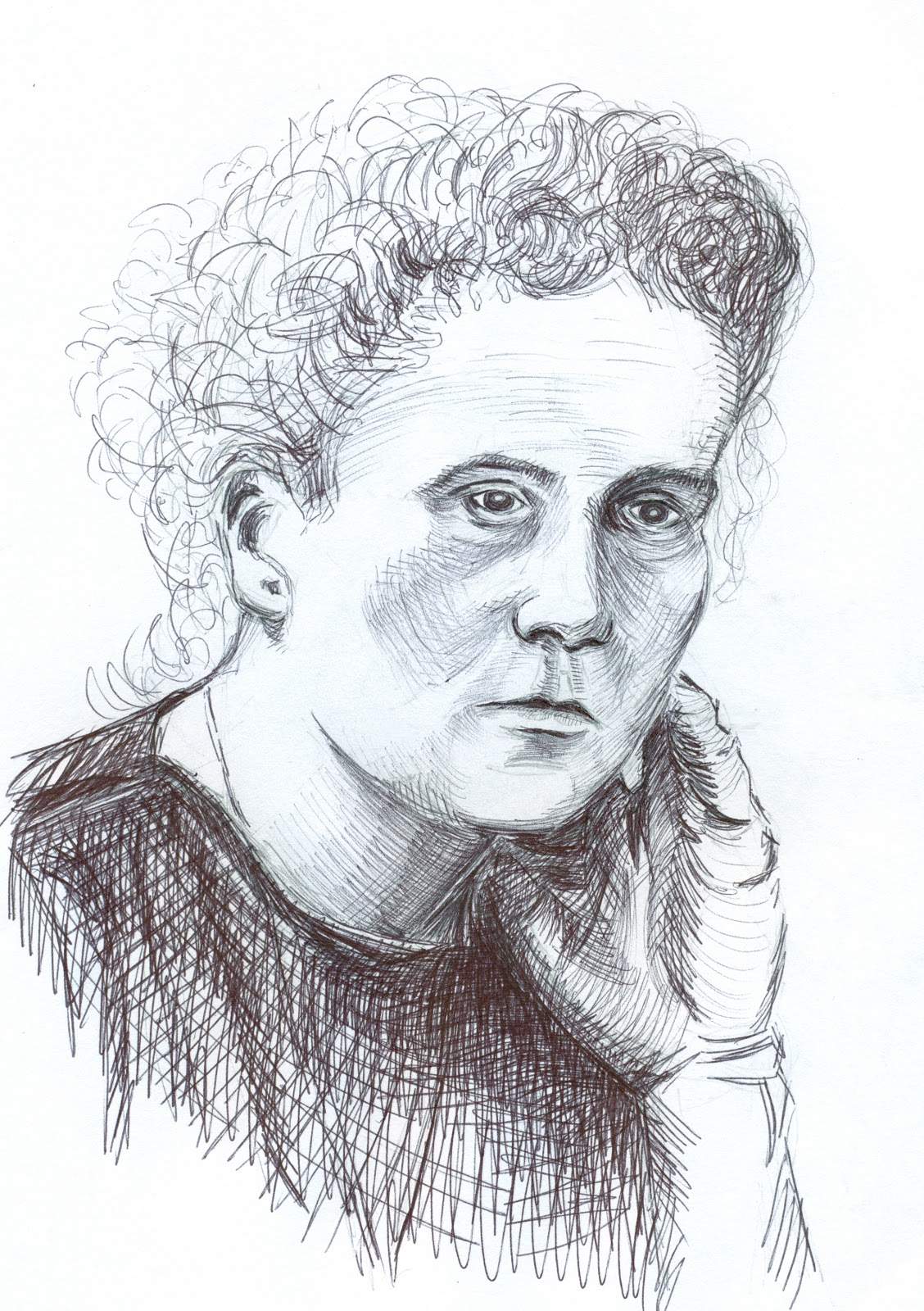 It's just a picture of Punchy Marie Curie Drawing It's just a photo of Punchy Marie Curie Drawing