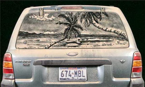 Escape: to the Beach - Scott Wade's Dirty Car Art