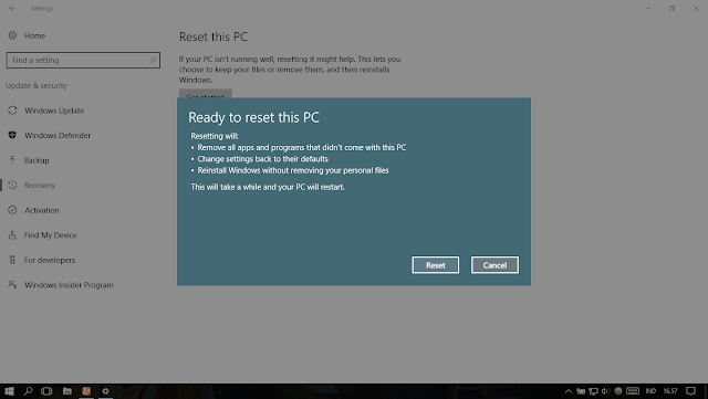 MEMPERBAIKI / INSTAL ULANG WINDOWS 8 & 10 (Tanpa CD / Flashdisk) MEMPERBAIKI / INSTAL ULANG WINDOWS 8 & 10 (Tanpa CD / Flashdisk)