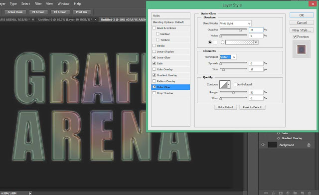 Tutorial Photoshop Teks Efek Besi Krom dengan Warna Pelangi Cara Membuat Teks Dengan Efek Besi Krom Warna Pelangi di Photoshop.