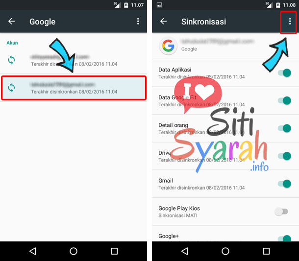 cara hapus akun android