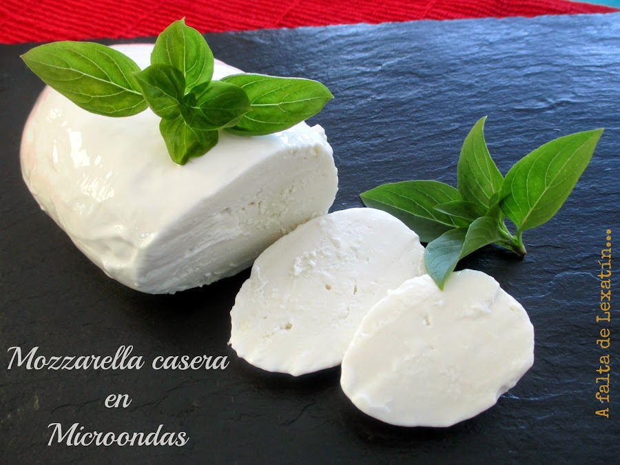 Mozzarella casera en microondas