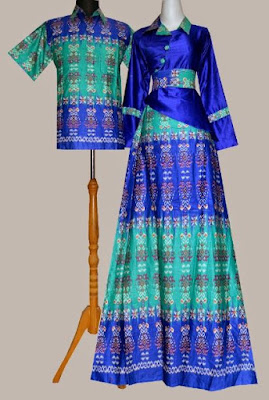 Model Gamis Batik Kombinasi Satin couple Model Gamis Batik Kombinasi Satin couple