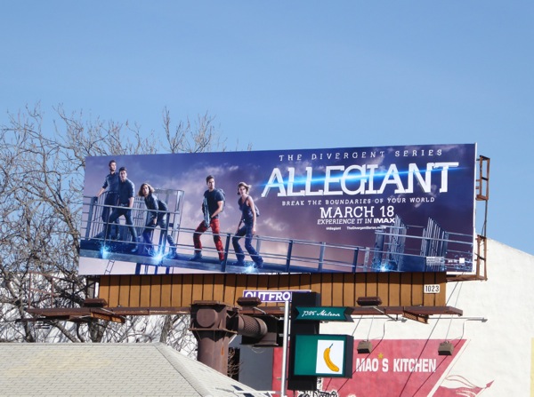 The Divergent Series: Allegiant movie billboard Divergent Allegiant movie billboard