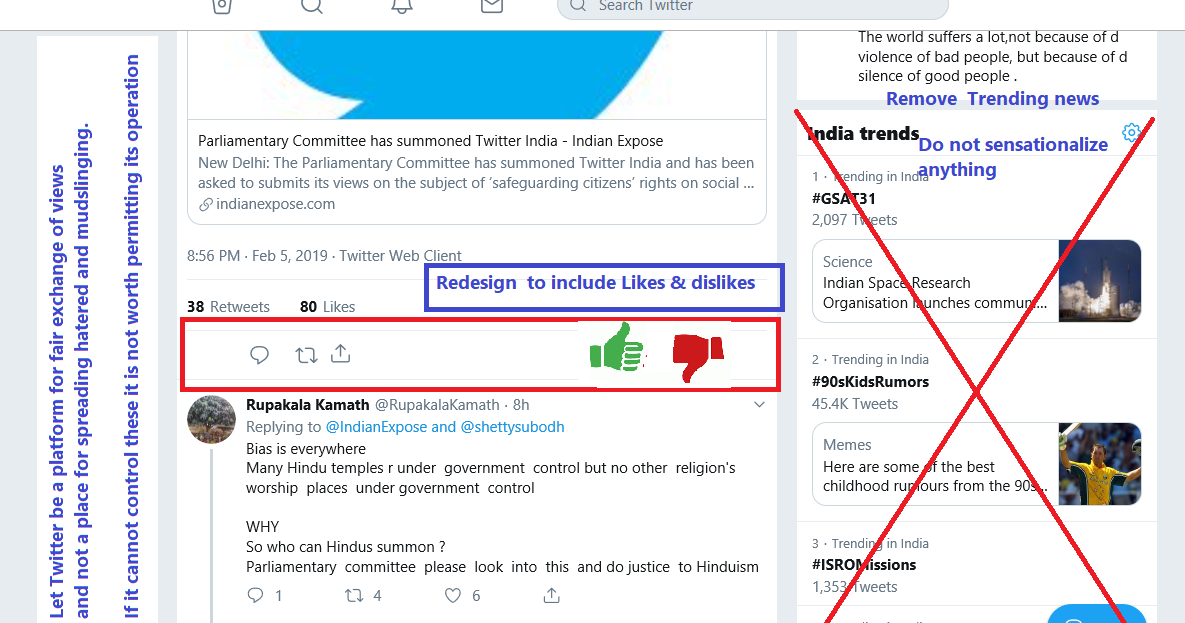 Twitter and WhatsApp- need for monitoring 