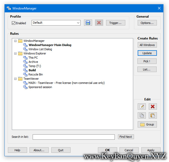 DeskSoft WindowManager 6.3.1 Full Key,Kkhôi phục vị trí và kích thước của các chương trình và cửa sổ của bạn.