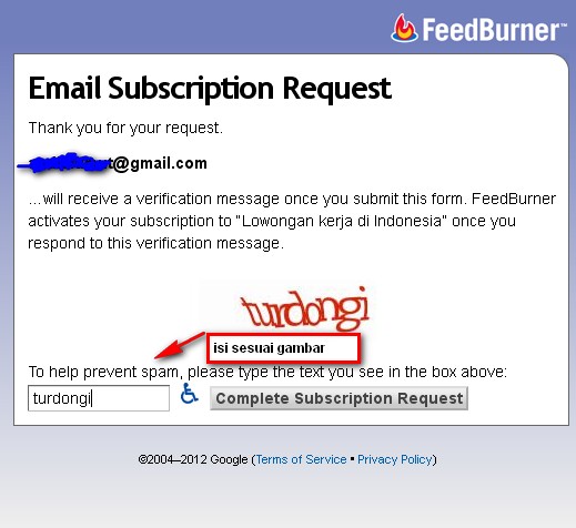 Cara berlangganan artikel Via Email Tanpa Harus buka blog | Lowongan