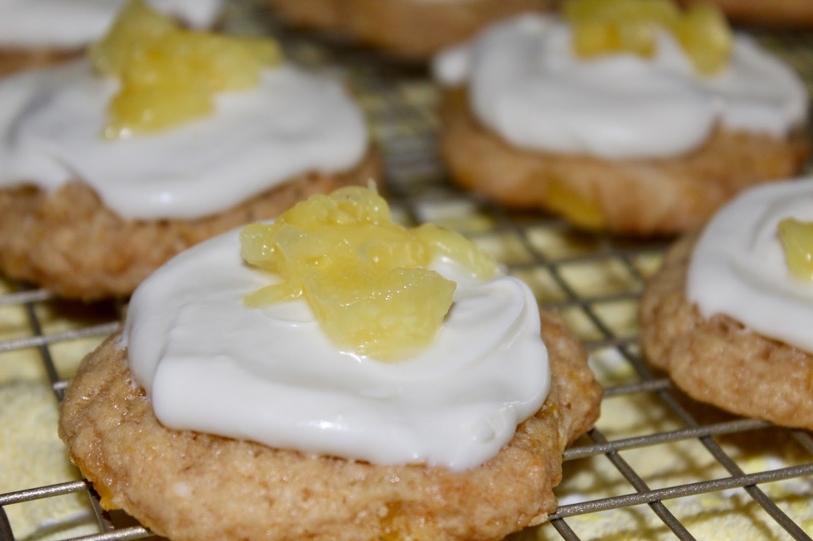 Living on Cloud Nine PINEAPPLE COOKIES WITH CREAM CHEESE FROSTING