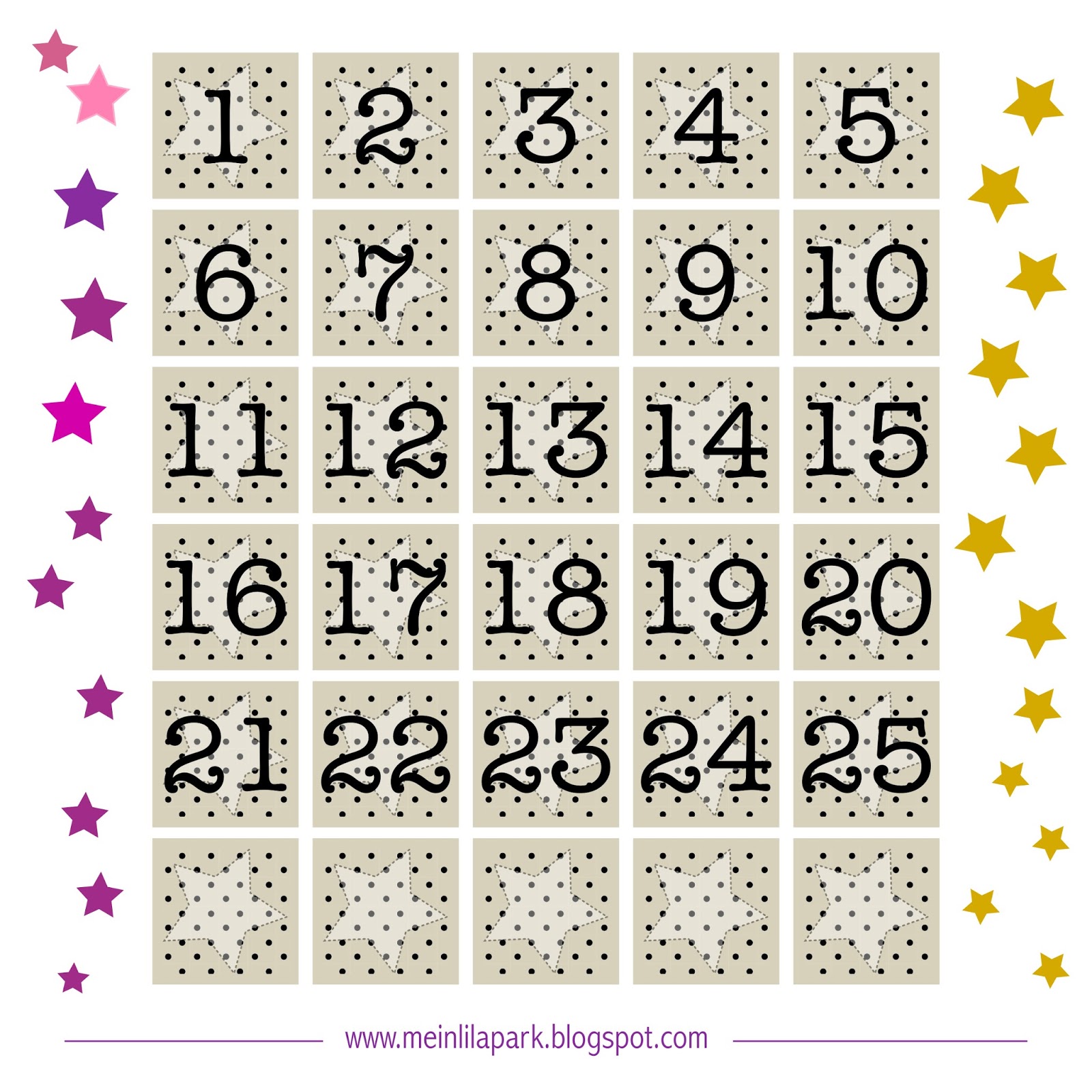 Free Printable Advent Calendar Tags Ausdruckbarer Adventkalender 
