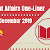 Current Affairs One-Liner: 21st December 2019
