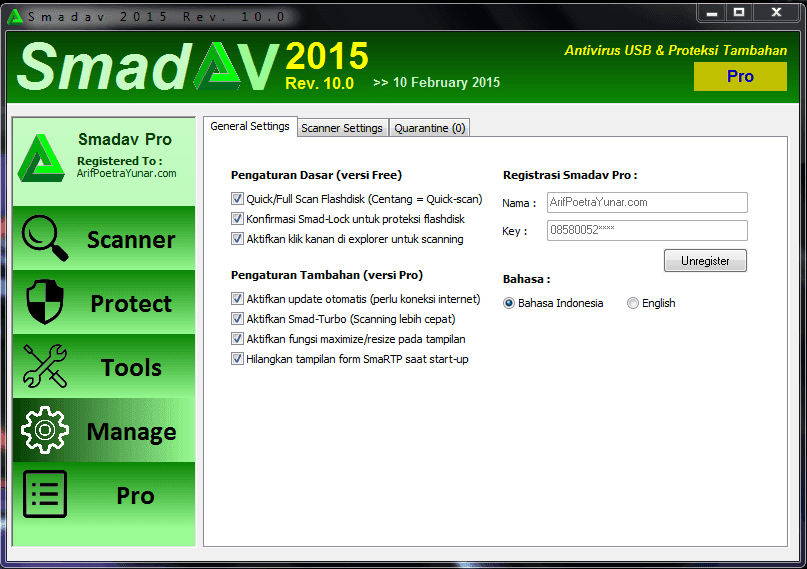 SmadAV Pro Rev.10.0 Full Terbaru 2015