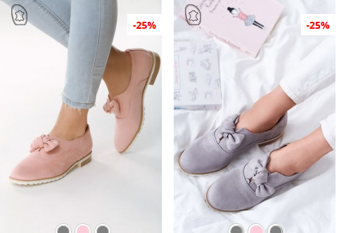 Pantofi casual dama cu fundita moderni piele eco intoarsa roz, Gri Pantofi casual dama cu fundita moderni piele eco intoarsa roz, Gri