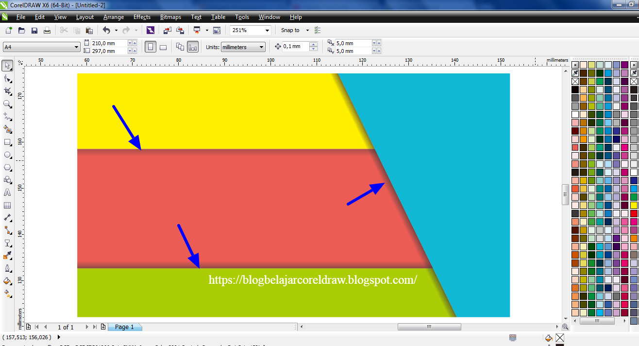 Cara Membuat Bayangan antar Warna di CorelDRAW