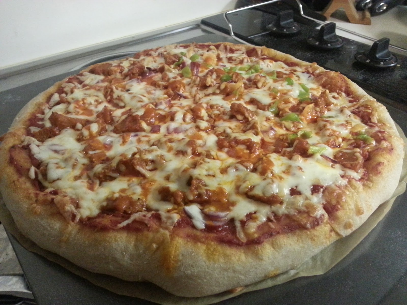 Lisa's Recipes Buffalo Seitan Pizza