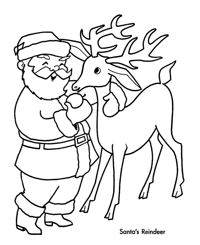 dasher santas reindeer coloring pages - photo #18