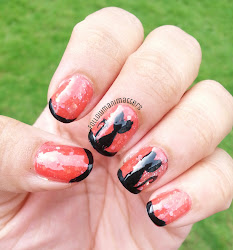 black cat nail art design 3