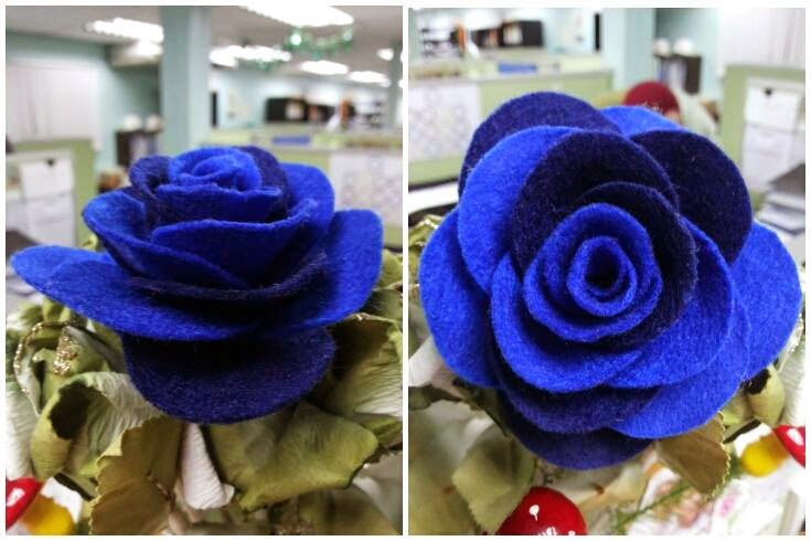 BLUE ROSE BROOCH