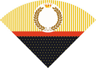 Little King: Free Printable Invitations, Party Printables and Boxes. Little King Free Printable Cones.