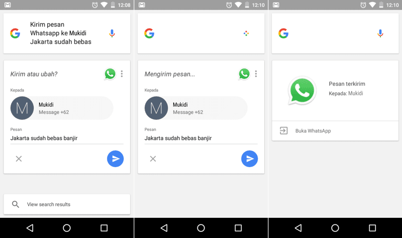 Cara Kirim Pesan WhatsApp dengan Perintah Suara OK Google