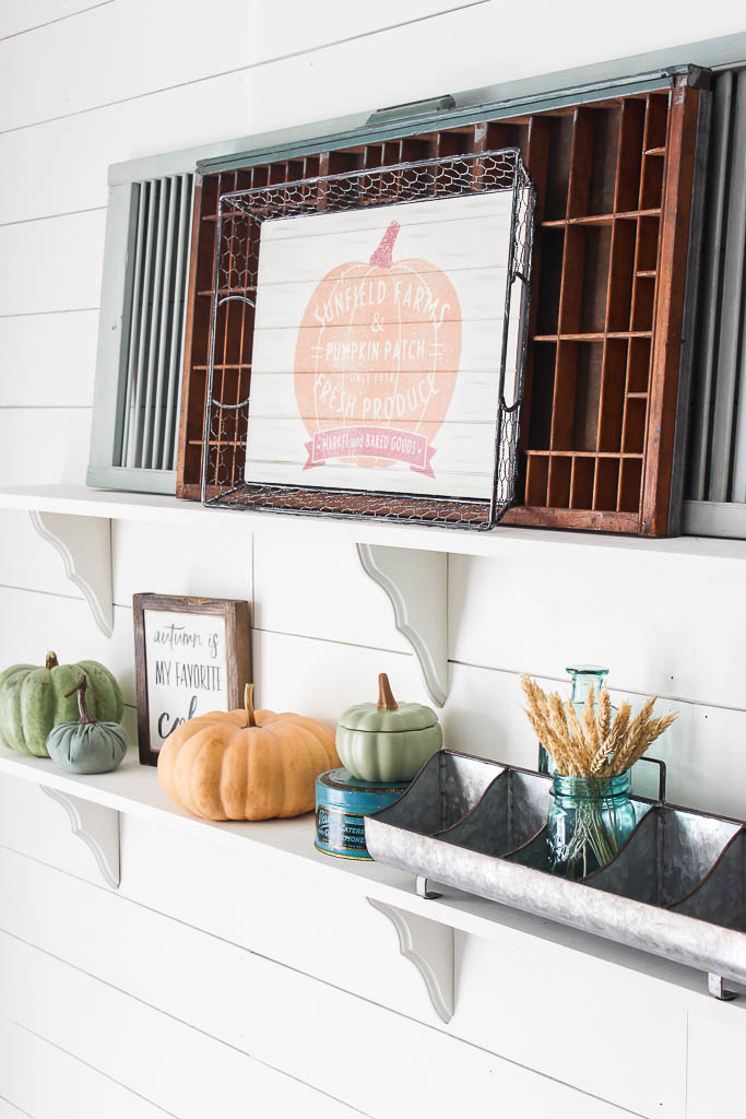 Fall decorating ideas for shelves