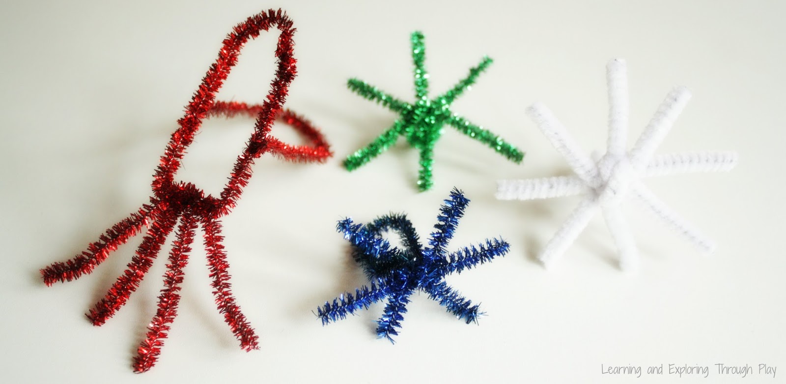 Learning and Exploring Through Play Pipe Cleaner Firework Craft