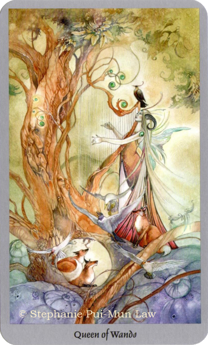 Shadowscapes Tarot - Queen of Wands Stephanie Pui-Mun law Shadowscapes Tarot - Queen of Wands Stephanie Pui-Mun law