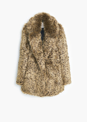 Mango Leopard Faux Fur Coat
