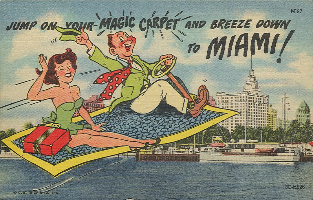 Vintage Travel Postcards Miami, Florida