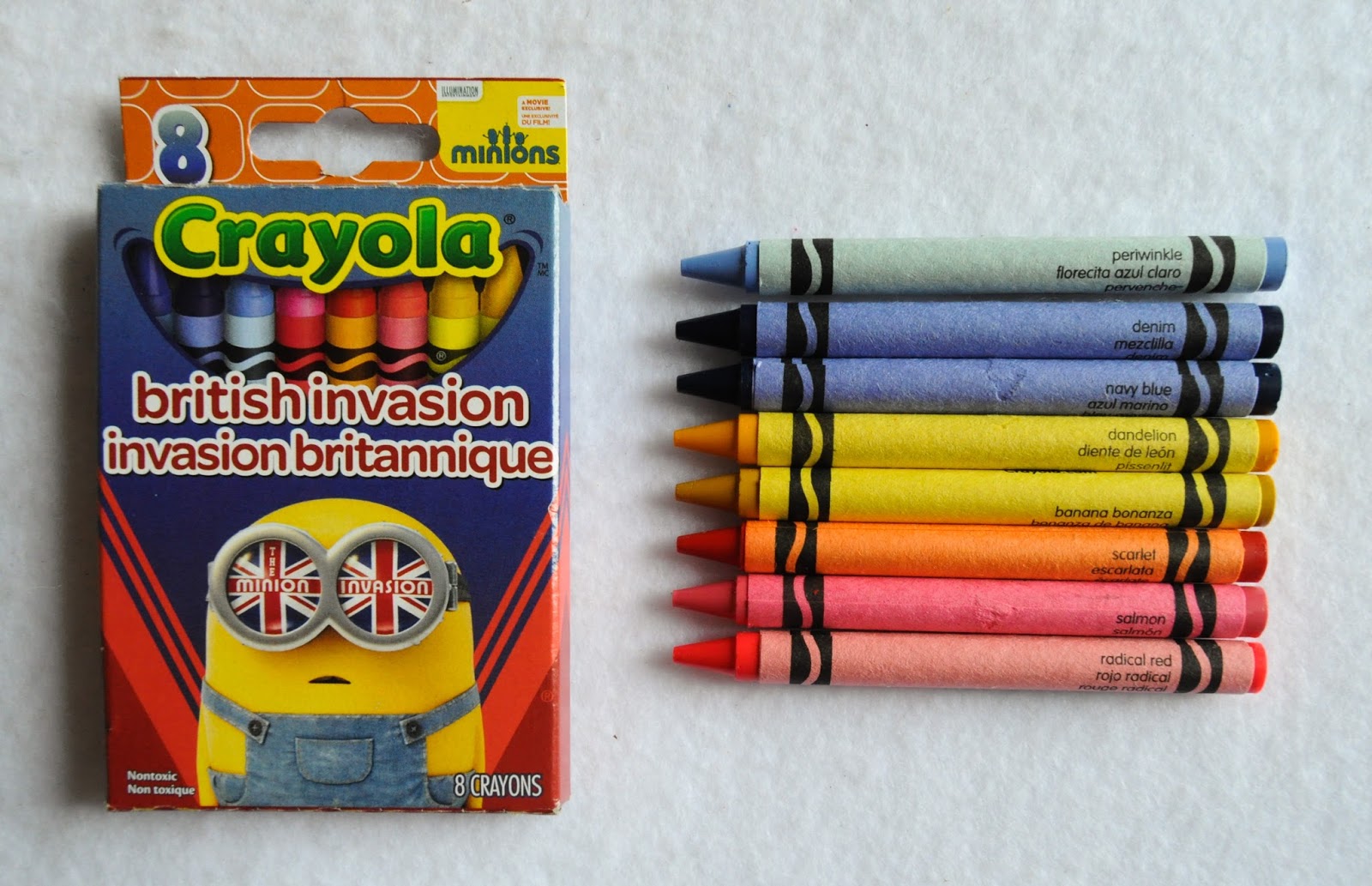 8 Count Crayola Minion Crayons: What's Inside the Box | Jenny's Crayon ...