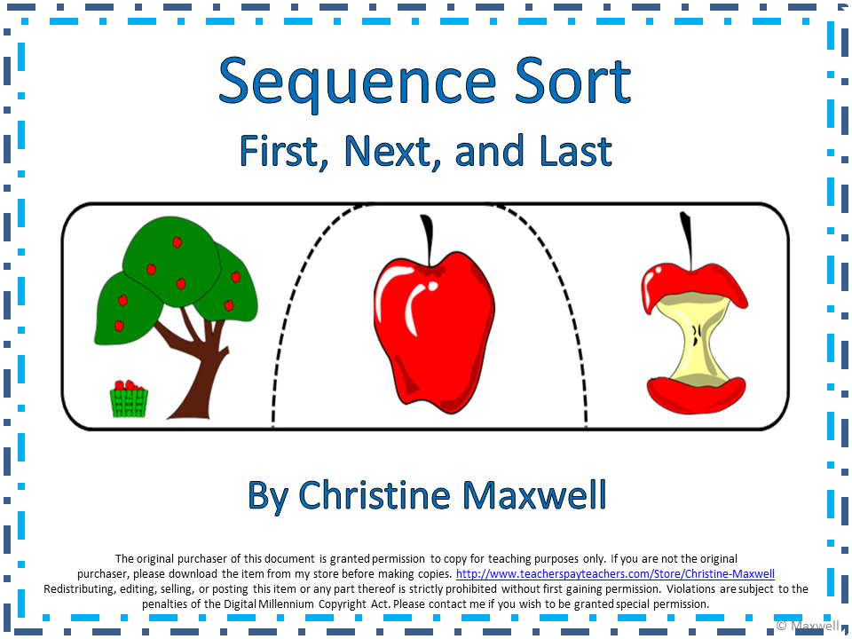 Hand to Heart Sequence Sorting Puzzles or First, Next and Last