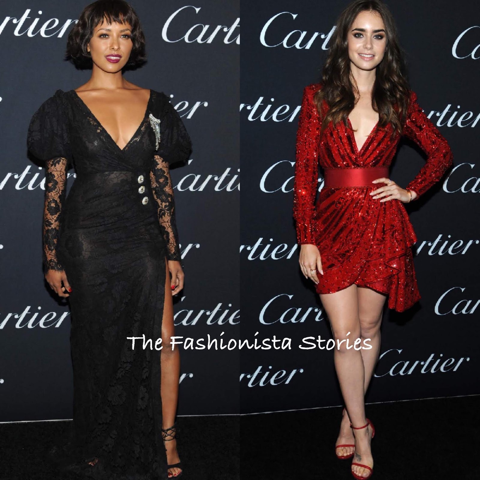 Kat Graham & Lily Collins at the Cartier 'Precious Garage' Launch